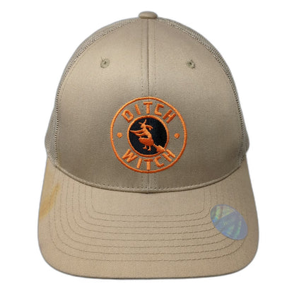 KBethos Trucker Hat Beige One Size Mesh Snapback Ditch Witch Patch Logo Work