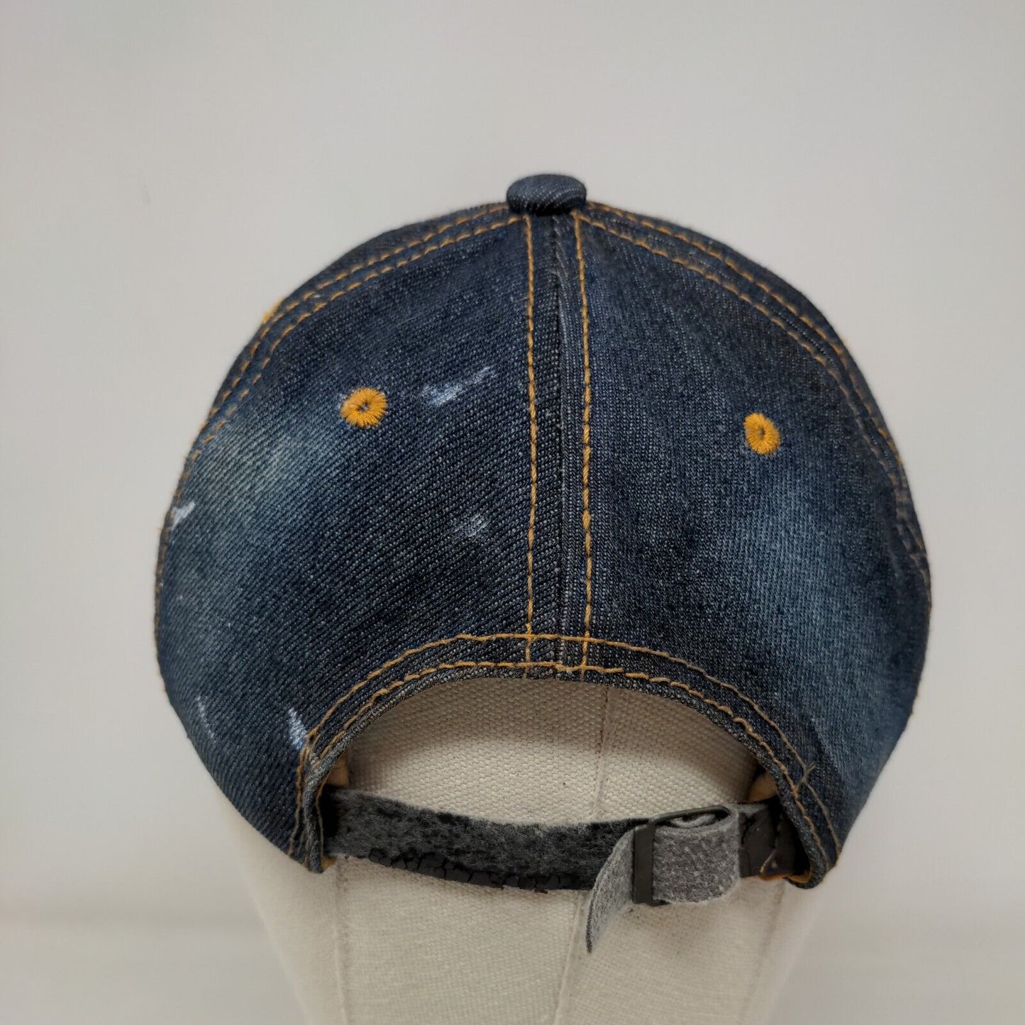 Unbranded Slideback Denim Hat Blue OSFM Studded Adjustable 6 Panel
