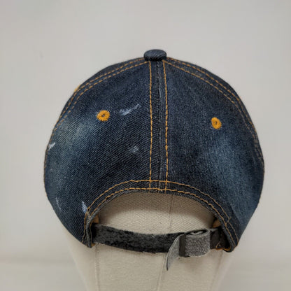 Unbranded Slideback Denim Hat Blue OSFM Studded Adjustable 6 Panel