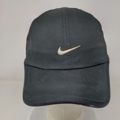 Nike Swoosh Dri-Fit Strapback Hat Black OSFM Adjustable Featherlight