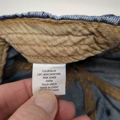 Unbranded Slideback Hat Blue One Size Adjustable Lightweight Denim Blank