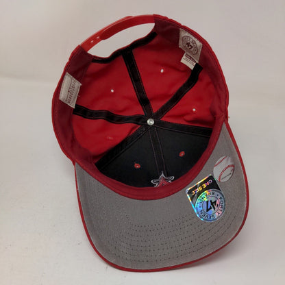 '47 Brand Men's Snapback Hat Red Size OS Embroidered Anaheim Angels Logo