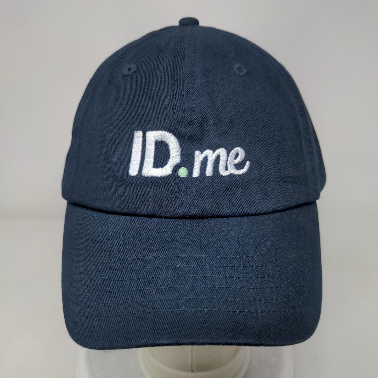 ID.me Slideback Hat Blue One Size Embroidered Adjustable Solid 6 Panel