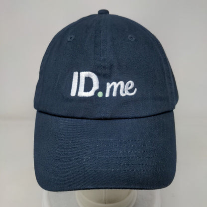 ID.me Slideback Hat Blue One Size Embroidered Adjustable Solid 6 Panel