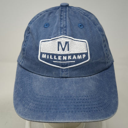 Port Authority Baseball Cap Blue OSFM Millenkamp M Shield Patch Slideback Hat