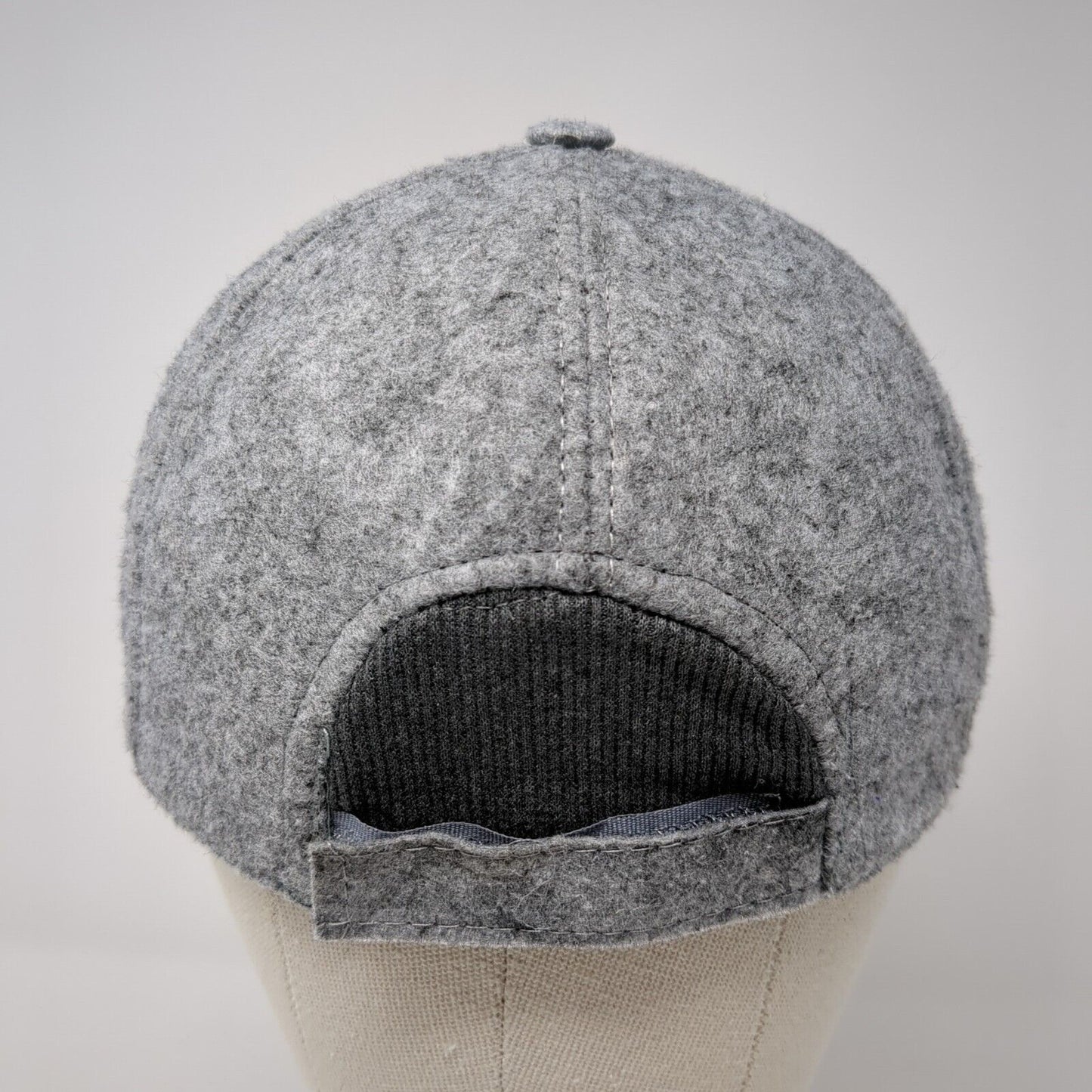 Unbranded Strapback Hat Gray One Size Adjustable 6 Panel Embroidered