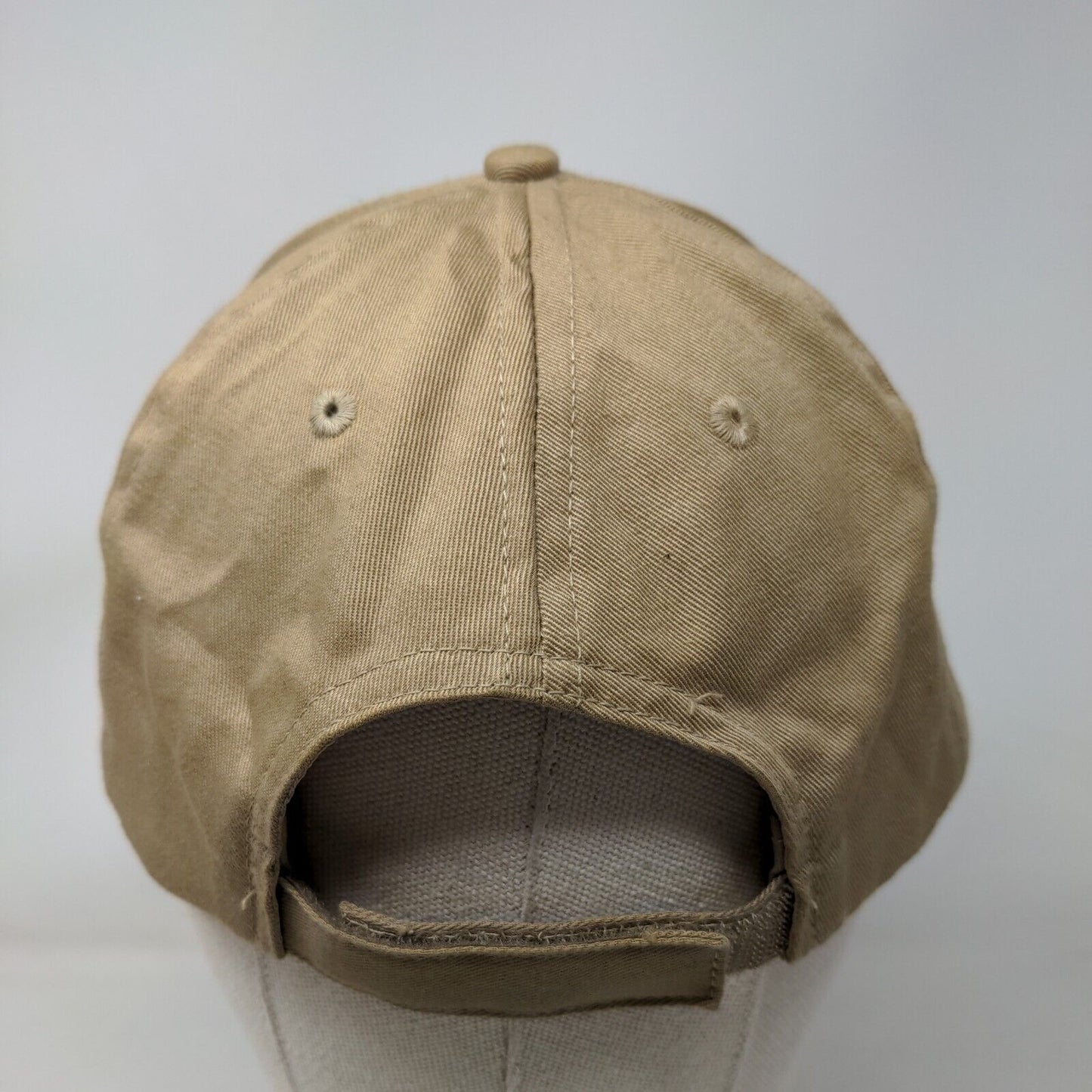 Safety Service Systems Strapback Hat Tan Adjustable Embroidered Logo 100% Cotton