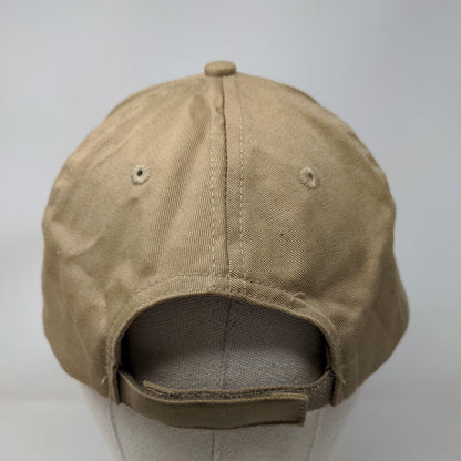 Safety Service Systems Strapback Hat Tan Adjustable Embroidered Logo 100% Cotton