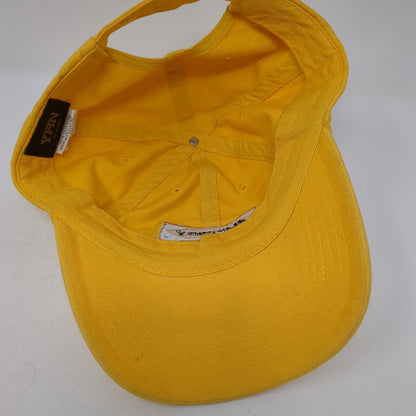 Slippery Slideback Hat Yellow One Size Adjustable Embroidered 6 Panel Cotton YRN