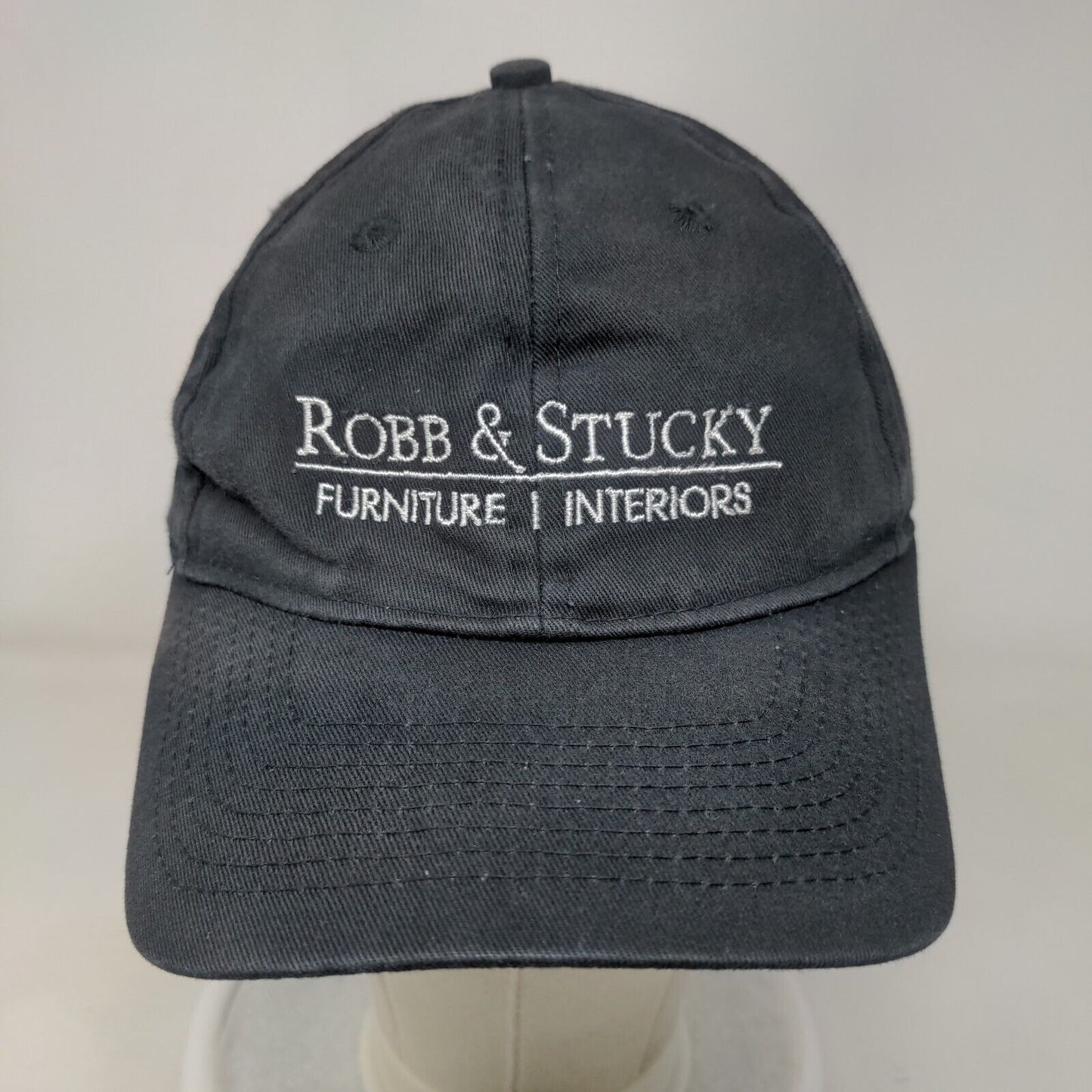 Robb & Stucky Furniture Interiors Strapback Hat Black One Size Embroidered
