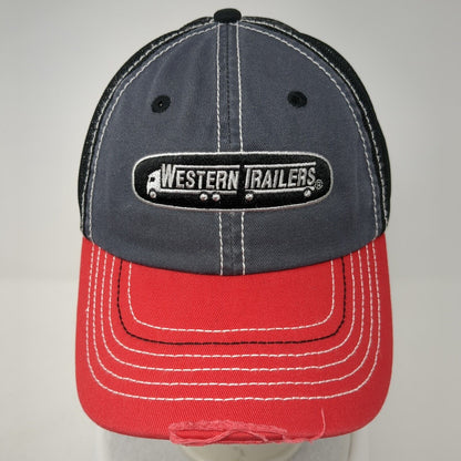 Western Trailers Strapback Mesh Back Trucker Hat Multi One Size K-Products