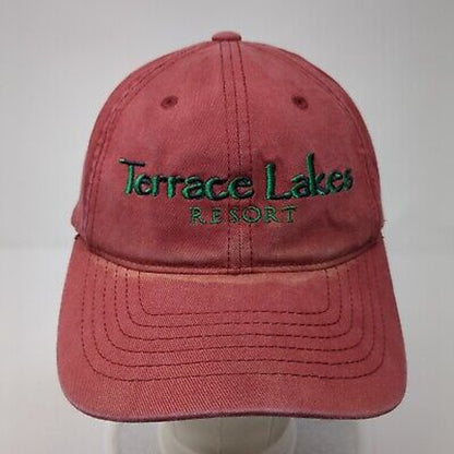 Terrace Lakes Resort Fitted Hat Red S/M Stretch Flexfit Embroidered Richardson