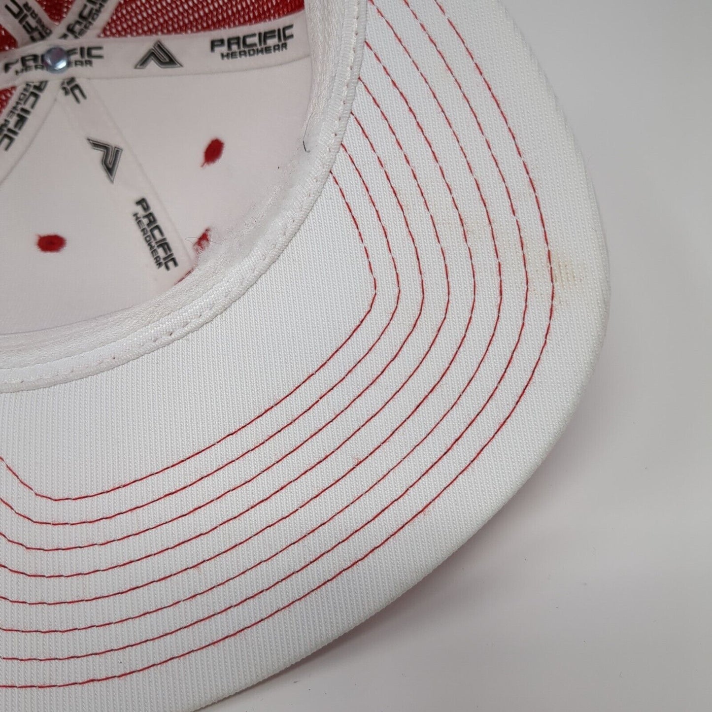 Idaho Fitted Mesh Back Trucker Hat Red 6 7/8-7 3/8 Pacific Headwear