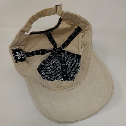 Adidas Trefoil Slideback Hat Tan One Size Adjustable Embroidered 6 Panel