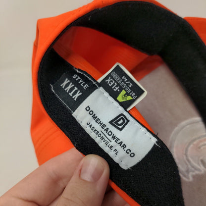 Dome Headwear Fitted Hat Orange Small/Medium Embroidered Logo Trojan
