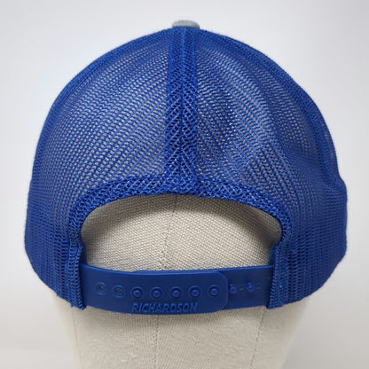 Richardson Trucker Hat Gray Blue One Size Echelon Rifles Mesh Snapback Style 112