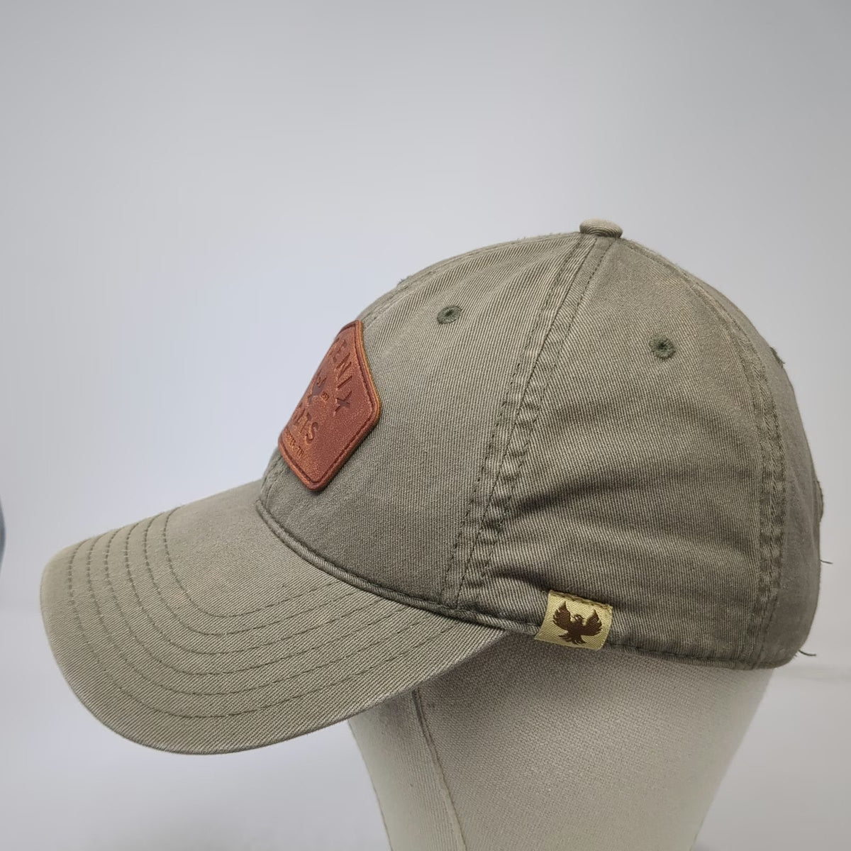 Phoenix Boats Baseball Cap Green One Size Leather Patch Slideback Adjustable Hat