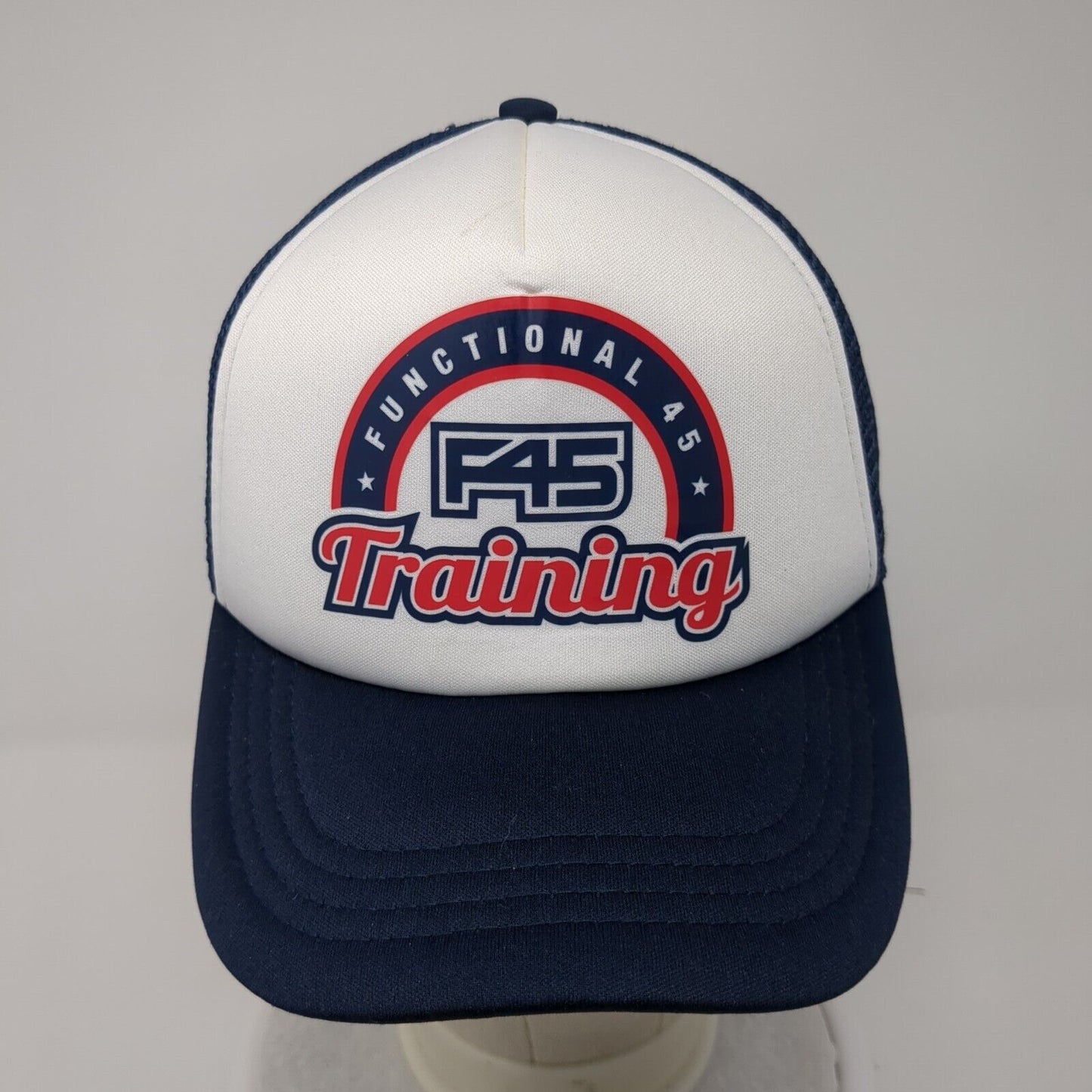 F45 Functional 45 Training Snapback Trucker Hat Blue OS Adjustable Mesh Back