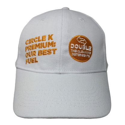Circle K Premium Our Best Fuel Strapback Hat White One Size Embroidered