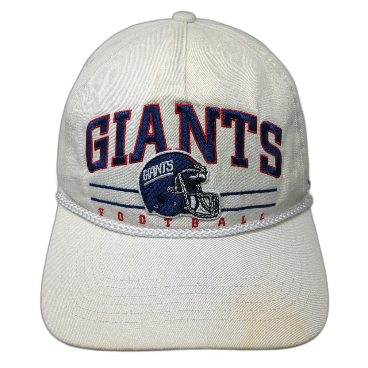 New York Giants NFL '47 5 Panel White One Size Hat Rope Football Helmet Logo