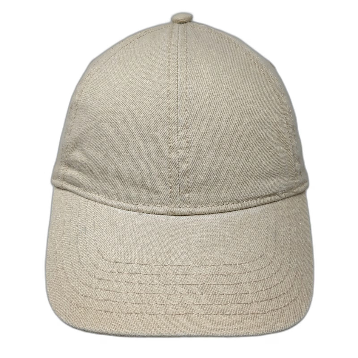 H&M Baseball Cap Beige L Adjustable Slideback Strap 100% Cotton Plain Solid Hat