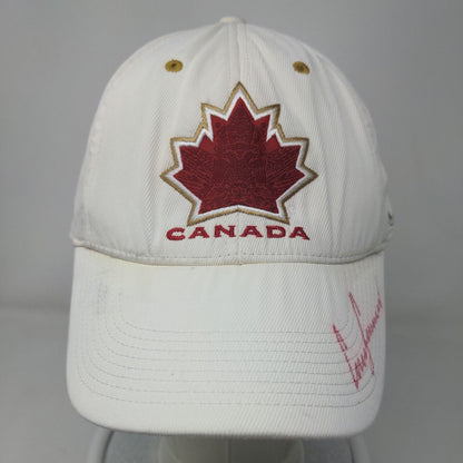 Nike Vancouver Olympics 2010 Men's Fitted Hat White L-XL Canada Signed Autograph