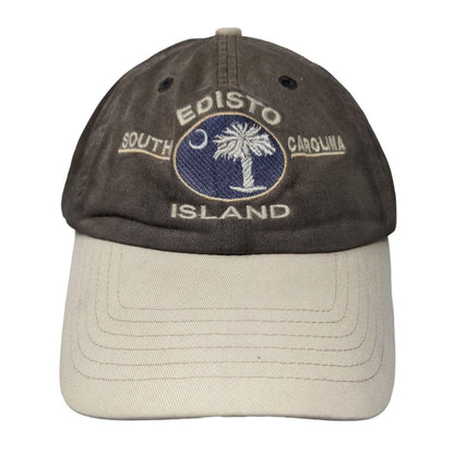 Edisto Island South Carolina Strapback Hat Brown One Size Embroidered