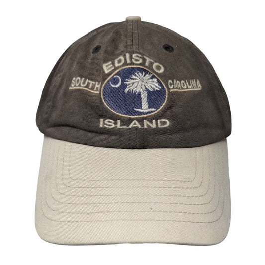 Edisto Island South Carolina Strapback Hat Brown One Size Embroidered