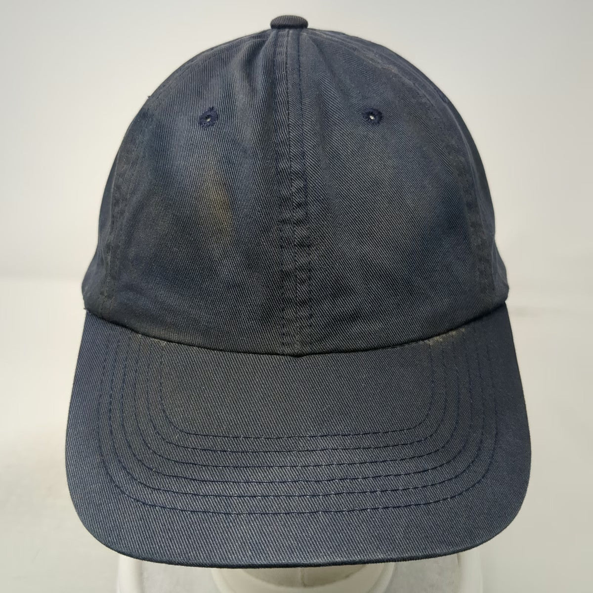 Woolrich Baseball Cap Blue Gold One Size Slideback Cotton Strap Curved Brim Hat