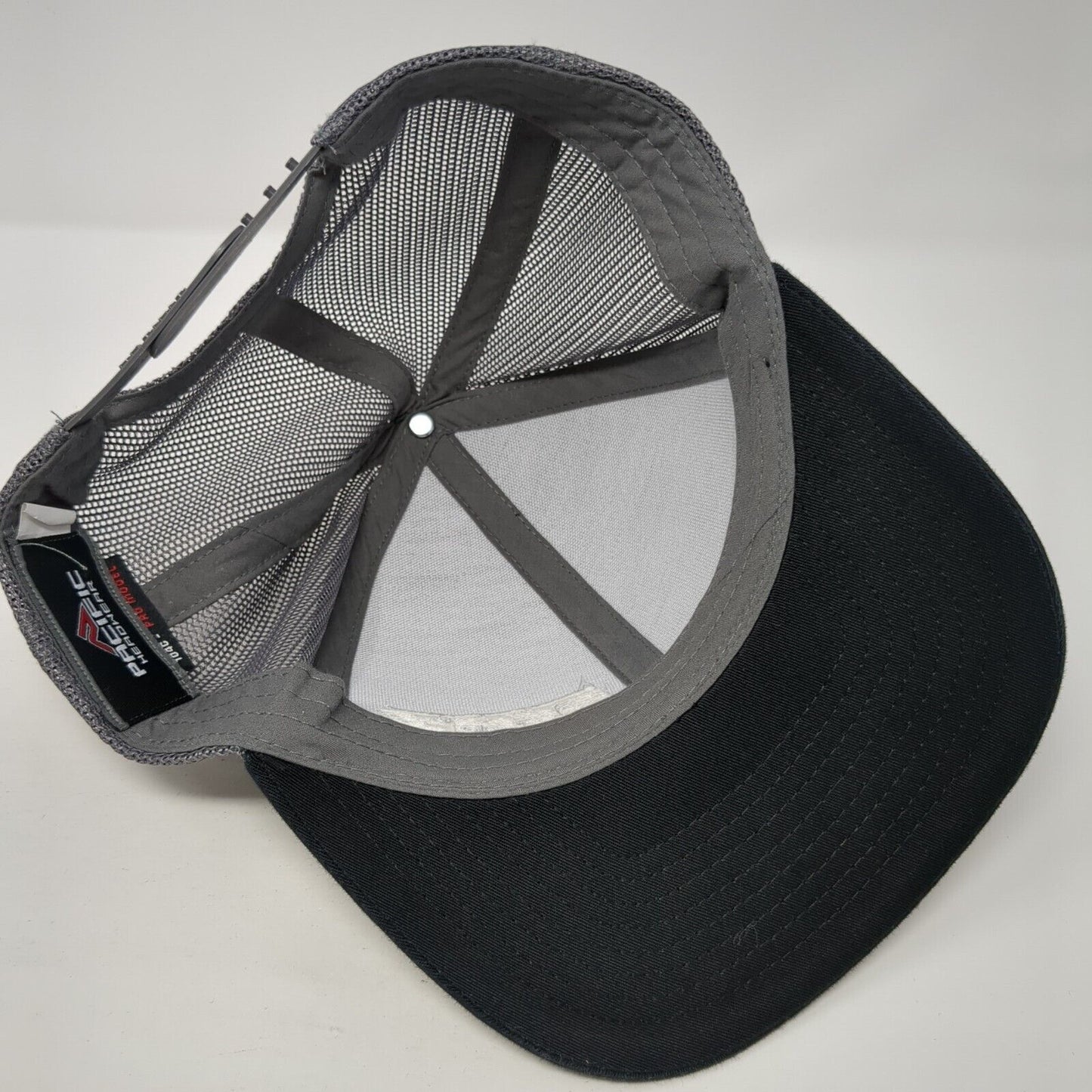 TGE Snapback Trucker Hat Black One Size Adjustable Mesh Back Pacific Headwear