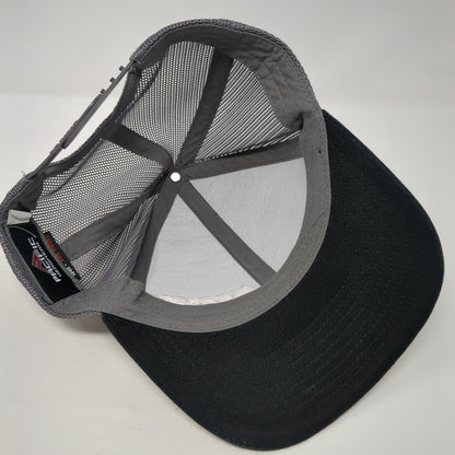 TGE Snapback Trucker Hat Black One Size Adjustable Mesh Back Pacific Headwear