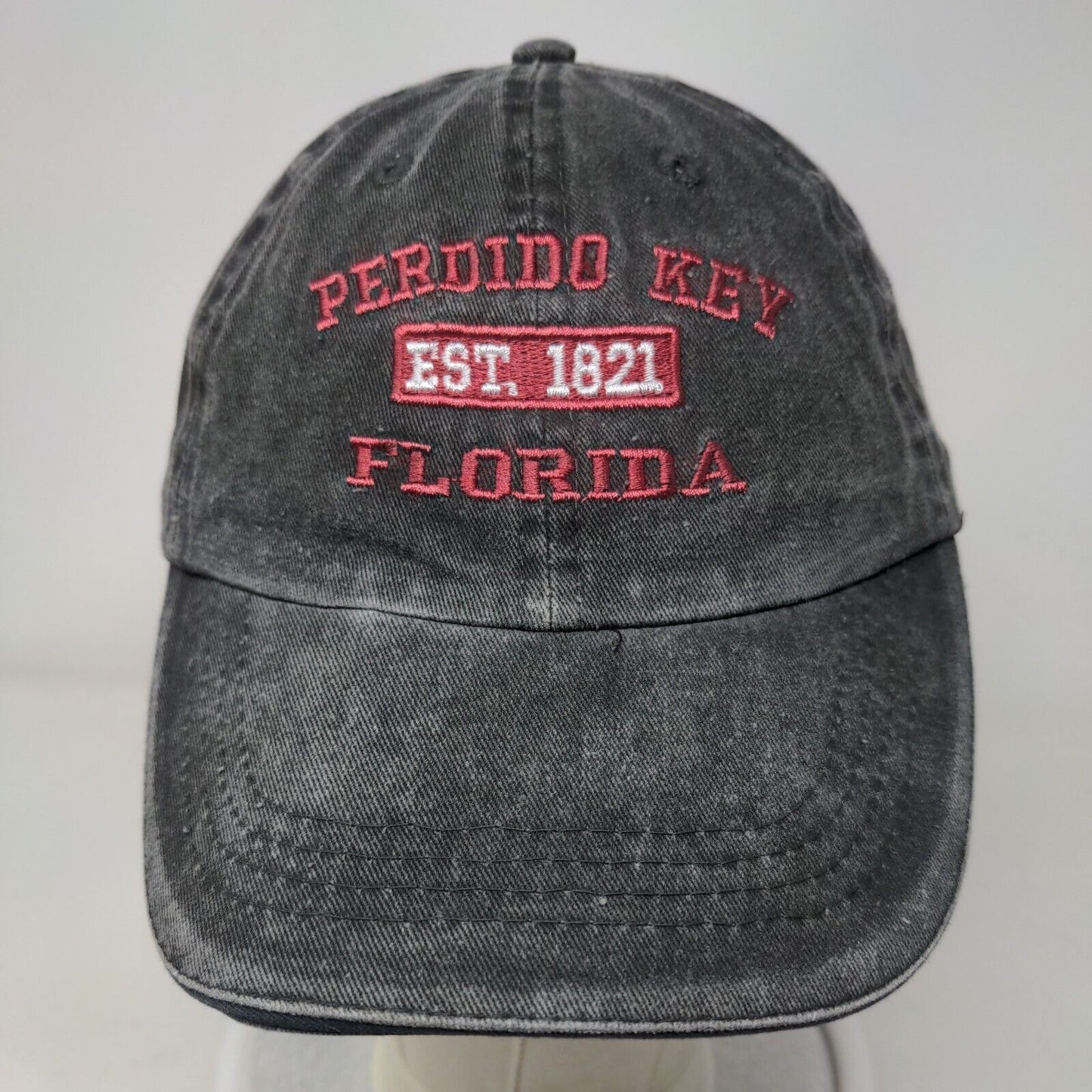 Perdido Key Florida Est. 1821 Strapback Hat Gray One Size Embroidered