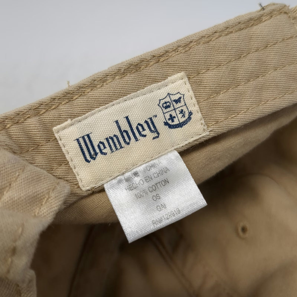 Wembley Baseball Cap Beige One Size Total Dad Move Slideback Hat Curved Brim