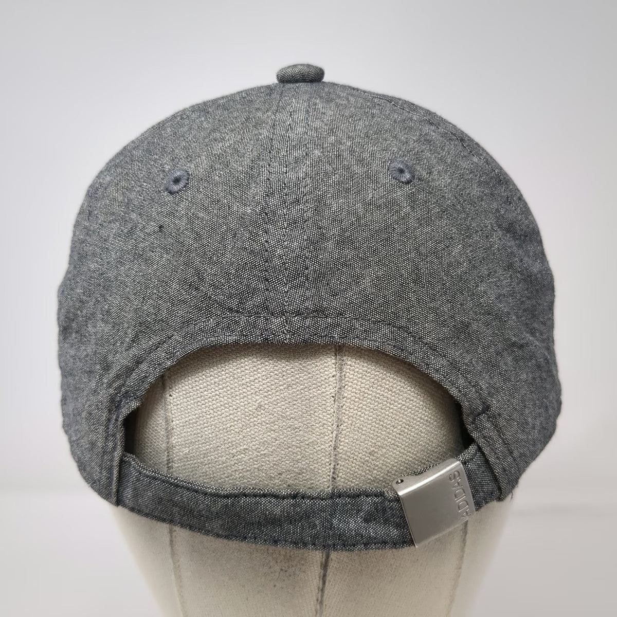 Adidas Baseball Cap Gray One Size Slideback Logo Cotton Strapback Hat Sport