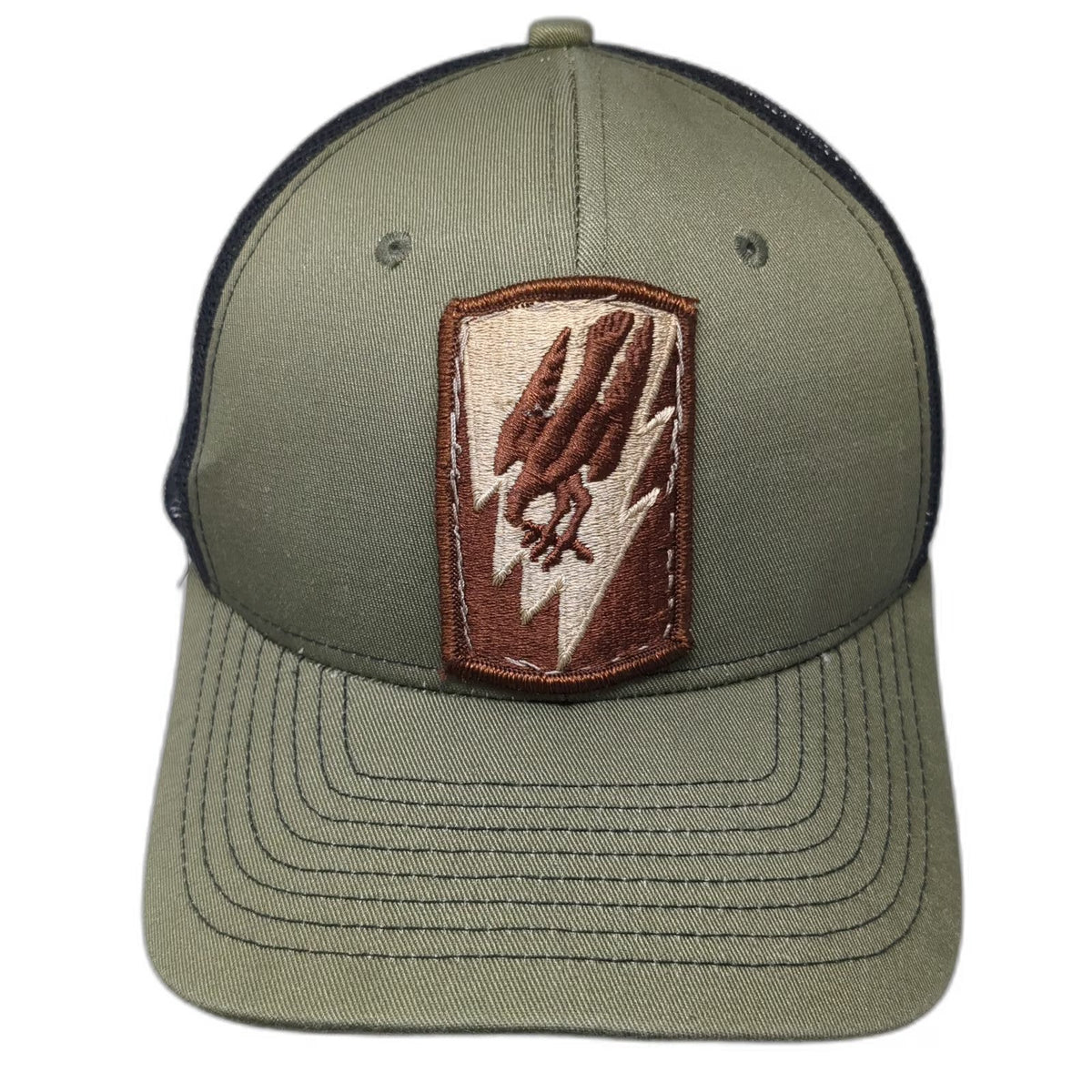 NV Caps Trucker Hat Green One Size 101st Airborne Screaming Eagle Mesh Snapback