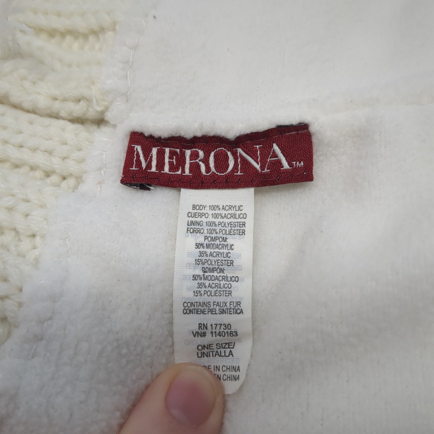 Merona Beanie Hat Beige One Size Stretch Hand-Knitted Lightweight Blank