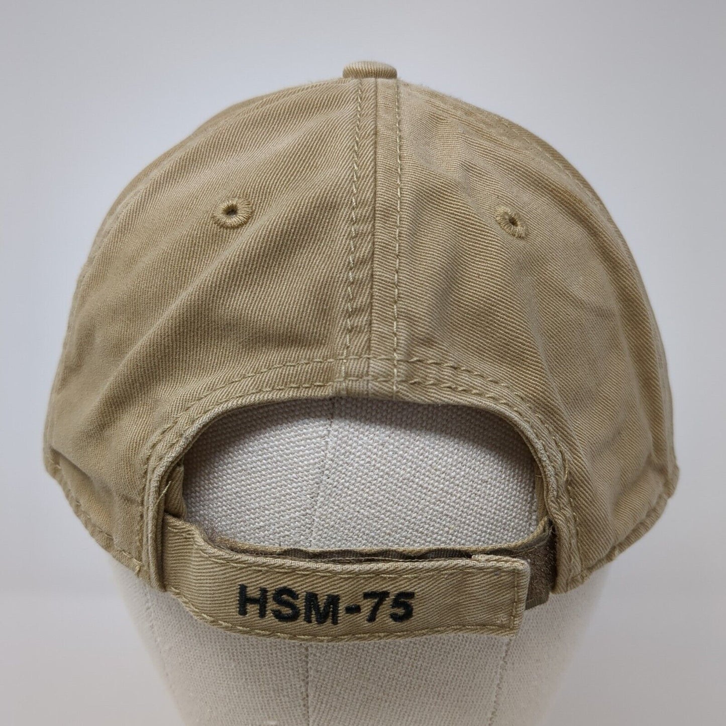 HSM-75 Wolfpack Strapback Hat Tan One Size Adjustable Embroidered