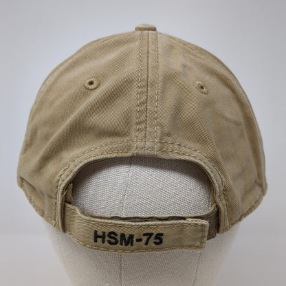 HSM-75 Wolfpack Strapback Hat Tan One Size Adjustable Embroidered