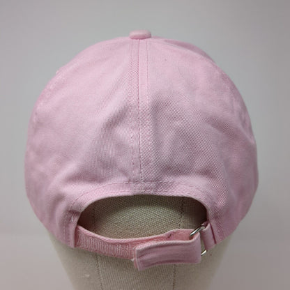Unbranded Strapback Hat Pink One Size Adjustable Vented Holes 6 Panel Blank