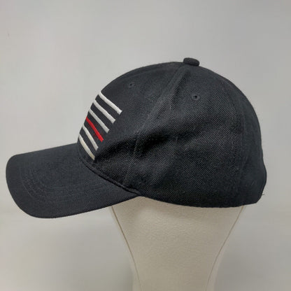 Unbranded Men's Strapback Hat Black Size OSFM Embroidered American Flag Logo