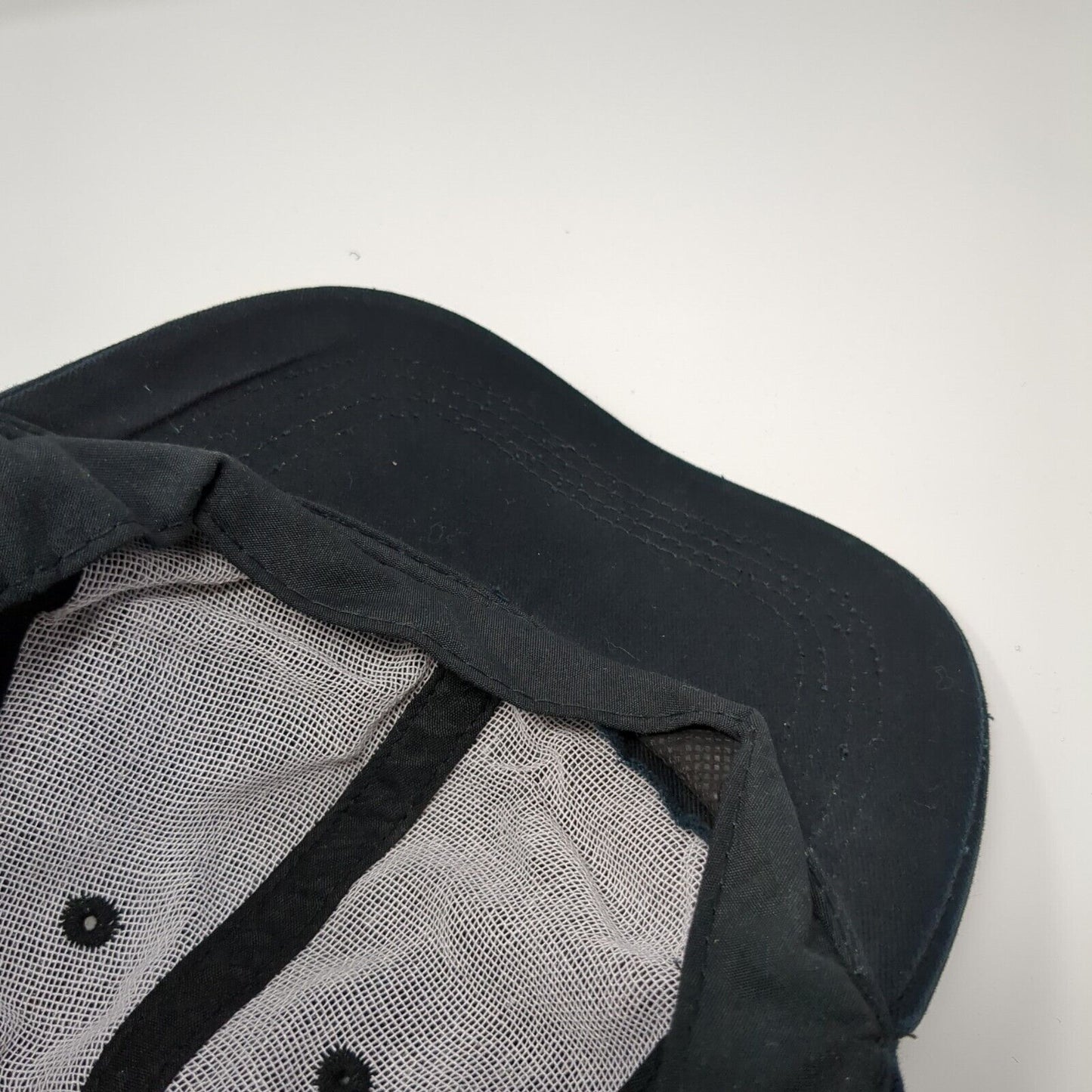 Unbranded Strapback Hat Black One Size Solid Adjustable Blank 6 Panel