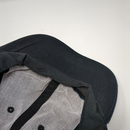 Unbranded Strapback Hat Black One Size Solid Adjustable Blank 6 Panel
