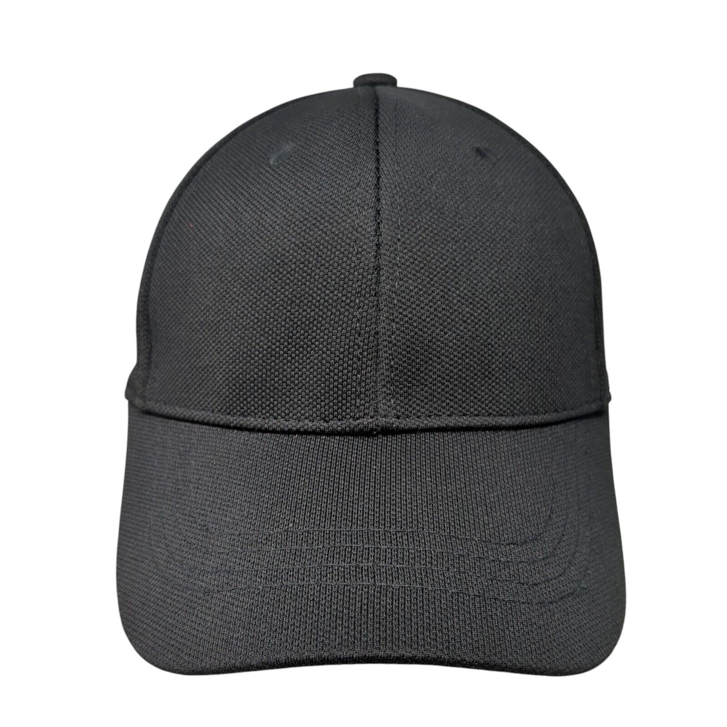 Unbranded Fitted Hat Black One Size Lightweight Vented Holes 6 Panel Blank