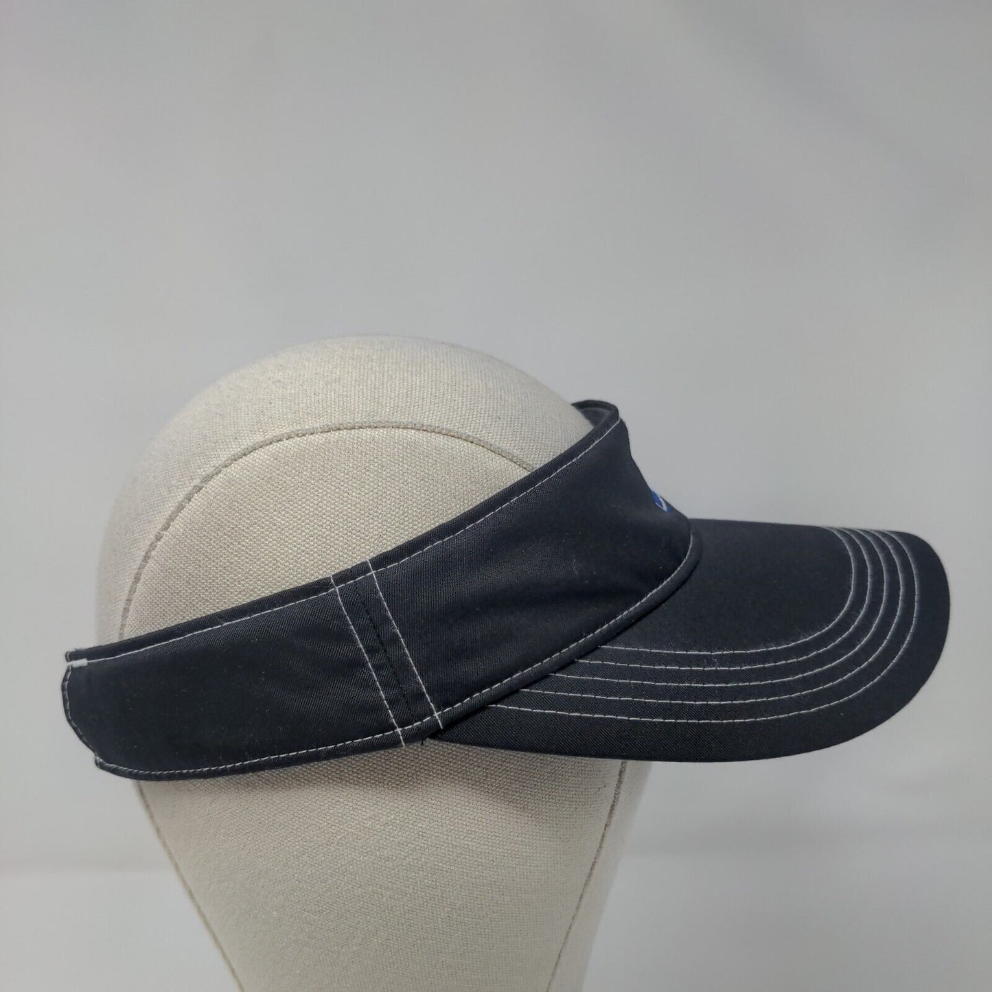 Nike Strapback Sun Visor Hat Black OSFM Embroidered Letter Dri-Fit