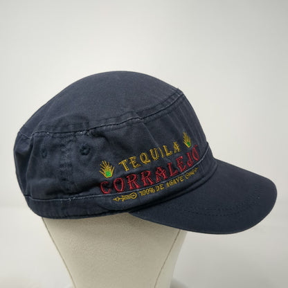 Tequila Corralejo Army Cap Blue One Size Strapback Cotton Agave Logo Promo Hat