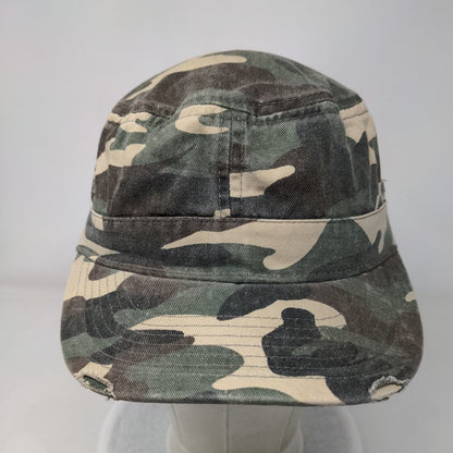 Unbranded Fitted Cadet Army Cap Hat Camouflage One Size Vent Holes Blank