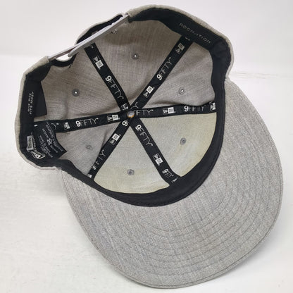 New Era Snapback Gray One Size Roc Nation Paper Plane Logo Flat Bill Hat 9FIFTY