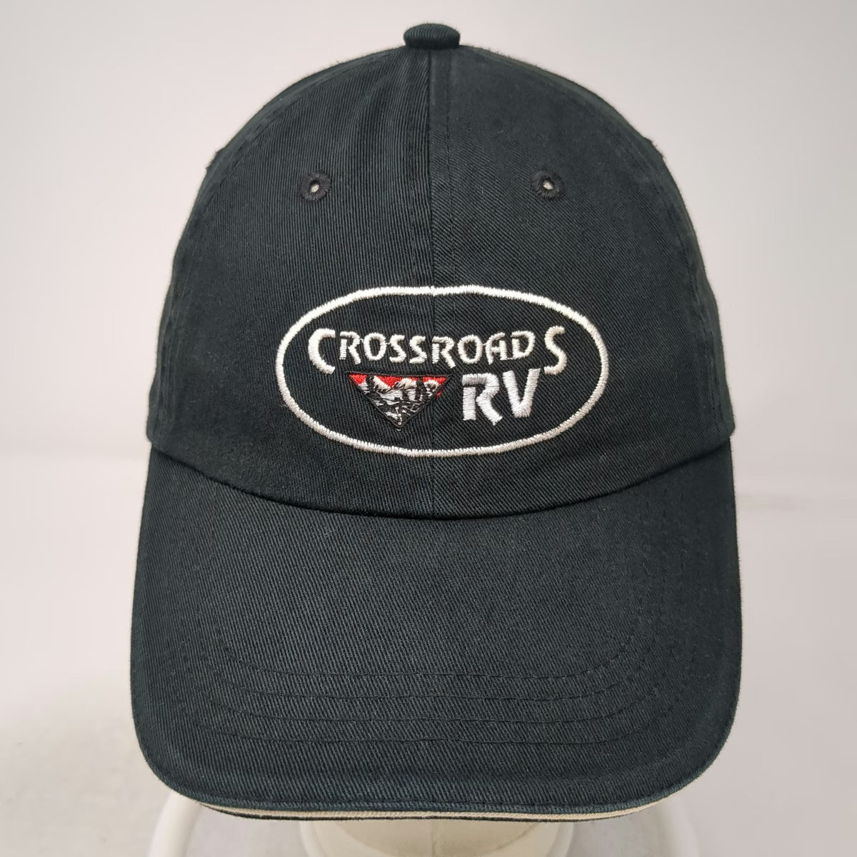 Port Authority Baseball Cap Black One Size Crossroads RV Embroidered Cotton Hat