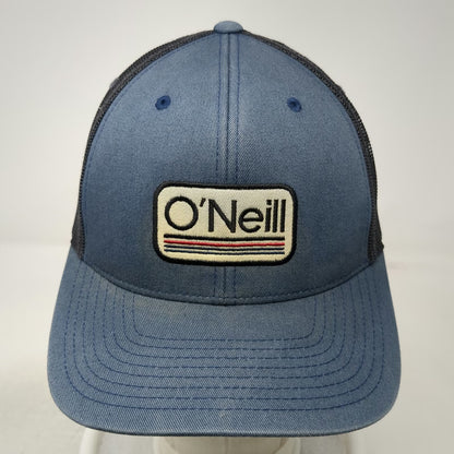 O'Neill Trucker Hat Blue One Size Snapback Mesh Back Logo Patch Curved Brim Surf