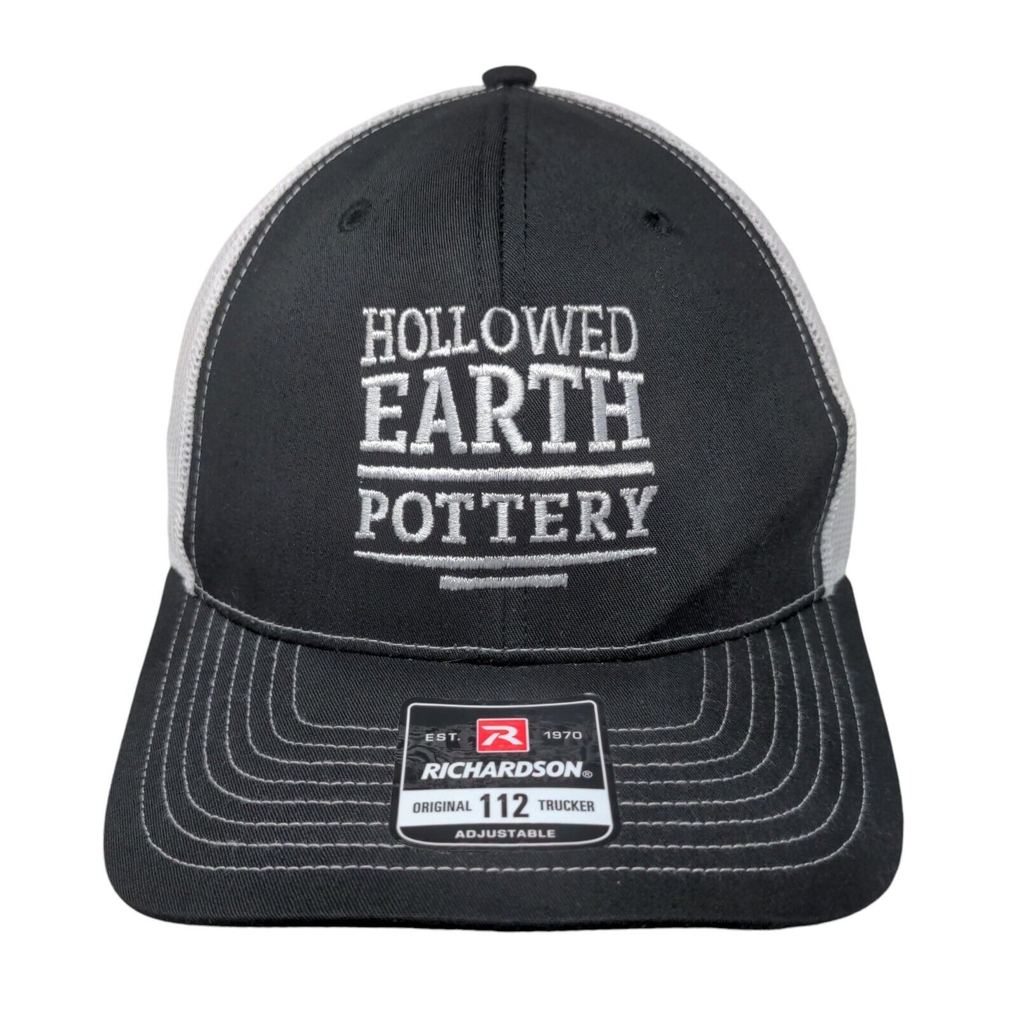 Hollowed Earth Pottery Snapback Mesh Back Trucker Hat Black Adjustable